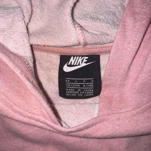 Girls Nike Hoodie Dress Size 6X Pink Beach cover metallic sparkly athletic - Picture 4 of 4